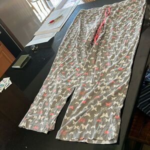 Xl put on the pants from Sonoma gray with butterflies and white and pink